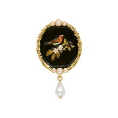 Robin miniature brooch by Fable England